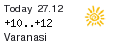 Weather forecast for Varanasi